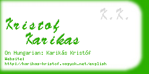 kristof karikas business card